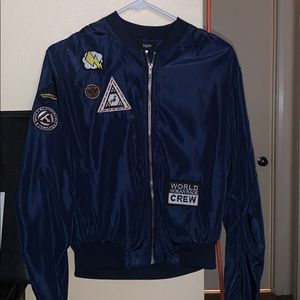 Beautiful blue women’s bomber jacket